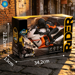 Motocicletta Giocattolo Radiocomandata 2.4G con Rotazione a 360° °   Bicicletta RC Girevole con Luci LED e Suoni, Giocattolo da Corsa ad Alta Velocità per Bambini e Ragazzi - Product Image 4