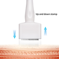 Rouleau-Tampon Derma Ajustable 140 Aiguilles en Jade pour Soin Capillaire