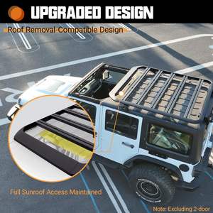 アルミルーフラック2007-2018年ジープラングラーJK JKUカーゴバスケット荷物屋上収納キャリア - Product Image 6