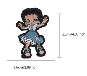 Популярные нашивки для одежды с вышивкой, нашивки с изображением Бетти Боп, дизайнерские нашивки с изображением Бетти Боп, приклеиваемые к одежде. - Product Image 5
