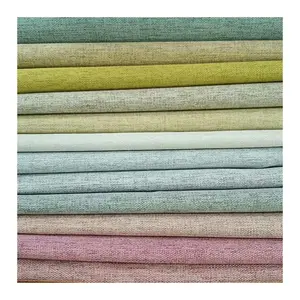 Linen Curtain Blackout Window Curtains For Hotel Solid Curtain Fabric