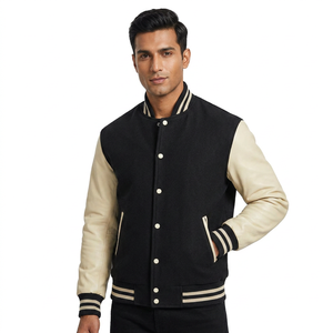 <b>Top</b> Sale Work Uniform Varsity Jackets Custom Windbreaker Button Closure Letterman Varsity Jacket Warm Teamwear - Product Image 1