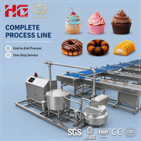 Ligne de fabrication de cupcakes fourrés à la crème entièrement automatique HG, équipement automatique pour cupcakes fourrés à la crème avec système de remplissage de crème