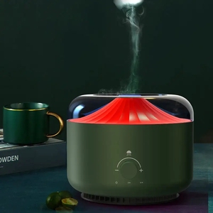 3D Ngọn lửa sứa độ ẩm không khí 7 màu sắc dẫn ánh sáng không khí làm sạch <span class=keywords><strong>1.5L</strong></span> hương liệu tinh dầu khuếch tán cho nhà khách sạn - Product Image 4