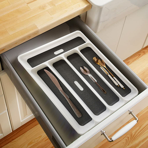 Organizador de Cubiertos y Utensilios de Cocina con 5 Compartimentos, Bandeja para Cubiertos, Organizador de Cajones para Cucharas, Tenedores y Cuchillos, Venta al por Mayor - Product Image 5