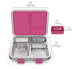 Food Container Bento Lunch Box 304 Stainless Steel Lunch Box with Bamboo Lid