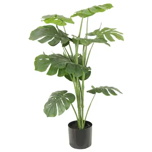 MAN individuelle Großhandel indoor dekorative künstliche Monstera-Pflanze Outdoor Dekoration künstliche Pflanzen