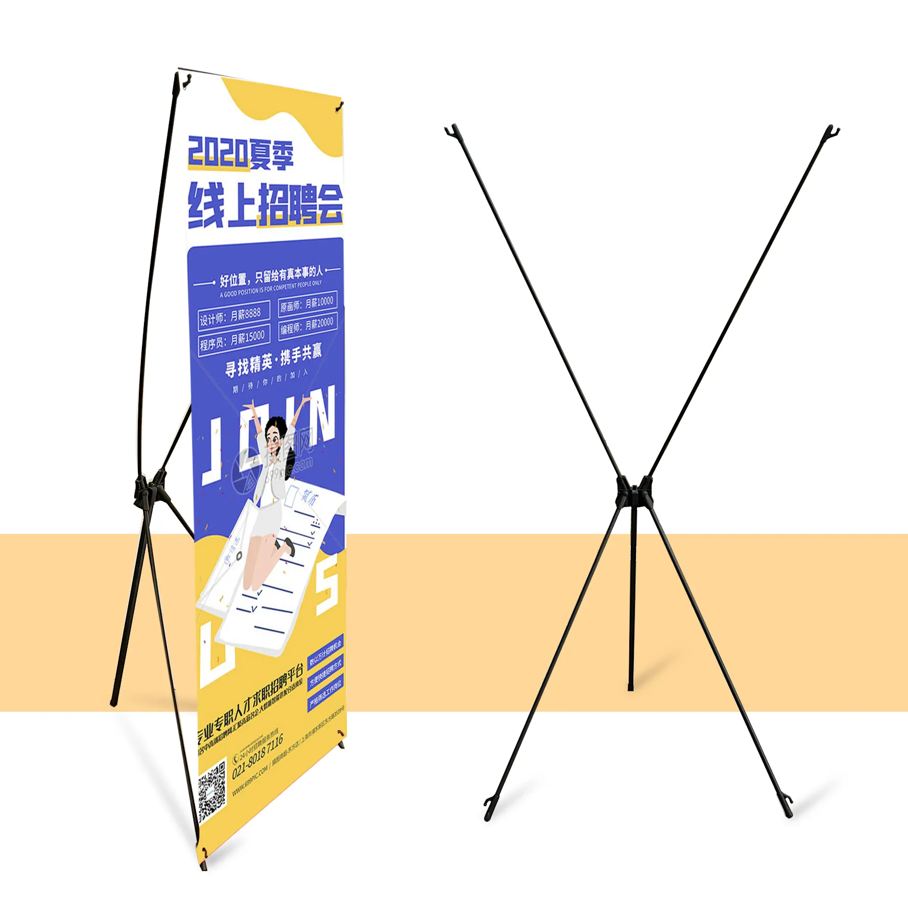 Display Werbe typ Großhandel Ausstellung Gute digitale Ständer X Banner Stand Hersteller Eisen Schwarz Motor Mieux Stand