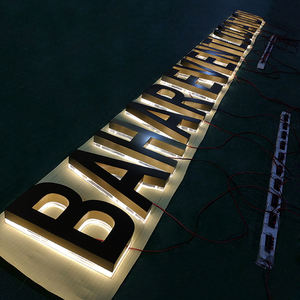 Custom 3D Retroilluminazione Della Parete In Metallo Scolpito Canale <span class=keywords><strong>Alfabeto</strong></span> Lettera Segno <span class=keywords><strong>Con</strong></span> Spazzolato Argento Viso - Product Image 1