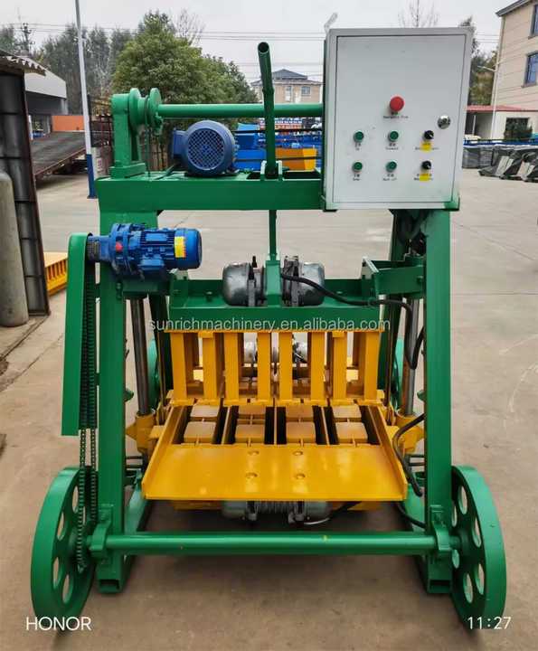 Concrete Block Laying Machine Cement Paving Hollow Brick Block Making ...