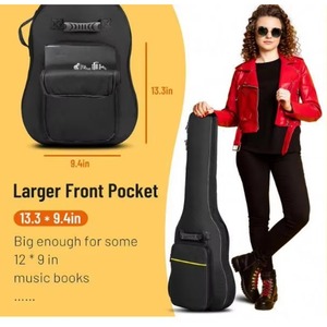 Échantillon gratuit : Housse de guitare rembourrée 6 mm, sac à dos rembourré, étui souple pour guitare, sangle de cou durable, pour les voyages et les performances - Product Image 6
