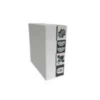 Boîte cadeau rigide de luxe personnalisée avec couvercle et base en papier, impression noir et blanc, emballage haut de gamme