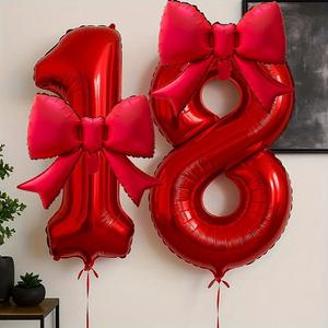 <span class=keywords><strong>Globos</strong></span> <span class=keywords><strong>de</strong></span> Número <span class=keywords><strong>de</strong></span> Aluminio <span class=keywords><strong>con</strong></span> Lazo Rojo <span class=keywords><strong>de</strong></span> 32 y 40 Pulgadas, <span class=keywords><strong>Globos</strong></span> <span class=keywords><strong>de</strong></span> <span class=keywords><strong>Helio</strong></span> <span class=keywords><strong>para</strong></span> Decoración <span class=keywords><strong>de</strong></span> Fiestas <span class=keywords><strong>de</strong></span> <span class=keywords><strong>Cumpleaños</strong></span> y Bodas - Product Image 2