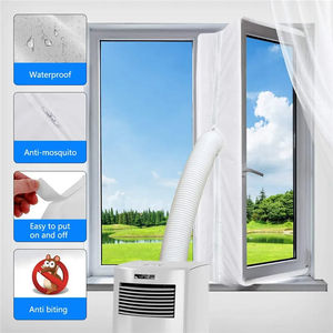 Sello de ventana de tela Flexible ajustable ligero 3M adhesivo rápido con cremallera para aire acondicionado portátil artículos diversos del hogar - Product Image 3