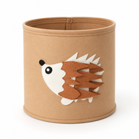 Panier de rangement en feutre pour enfants avec motif de tigre mignon, idéal pour la chambre d'enfant, la chambre à coucher et la salle de jeux