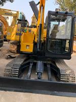 Machine de terrassement SANY SY75C d'occasion, compacte, 7,5t, sur chenilles, en bon état, prête pour expédition en conteneur