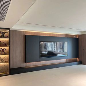 Meuble TV mural minimaliste de luxe italien RTA – Économisez 900 USD sur les frais de main-d'œuvre, pas de <span class=keywords><strong>menuisier</strong></span> nécessaire, bordure Homag allemande - Product Image 2