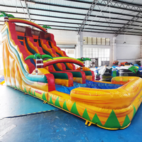 Château gonflable géant pour adultes, toboggan aquatique, jeu gonflable, toboggan aquatique tropical gonflable
