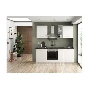 Innovative Fitted Kitchen Solution - 210 Cm Worktop Open Shelf Appliances Kitchen - Inspire Your Cooking Passion