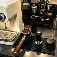 Base universelle pour tamper à café, compatible avec les portafiltres sans fond à bec verseur de 51 mm, 53 mm, 58 mm, en silicone antidérapant, station de tassage pour expresso