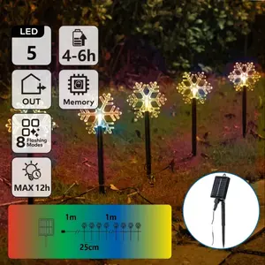 Foco solar para suelo, RGB, 1m - Iluminación exterior decorativa y eficiente, ideal para jardines y caminos. - Product Image 1