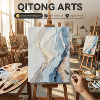 Peinture à l'huile peinte à la main, style couteau à palette, luxe léger et minimaliste, vente en gros directe d'usine, écologique, grande taille, pour galerie