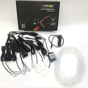 Bande lumineuse LED RGB pour voiture, éclairage décoratif d'ambiance pour voiture, éclairage intérieur de voiture avec contrôle par application - Product Image 1