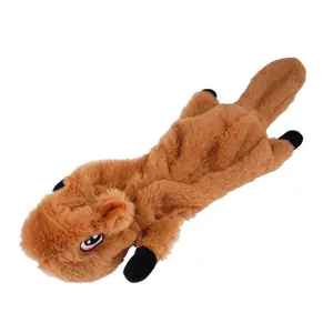 Skinny Peltz No Stuffing Fox Raccoon Squirrel Squeaky Plush Pet Dog Toys