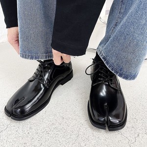 2026 Fashion High-end Aesthetic Men Lace-up Leather <b>Shoes</b> Premium Horseshoe <b>Toe</b> Tabi <b>Split</b> <b>Toe</b> Trendy Stylish Leather Footwear - Product Image 4