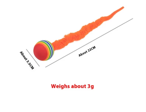 Mainan gerakan interaktif hewan peliharaan kebosanan mainan kucing hiburan diri baru bola pelangi gaya Linen ramah lingkungan Modern - Product Image 4