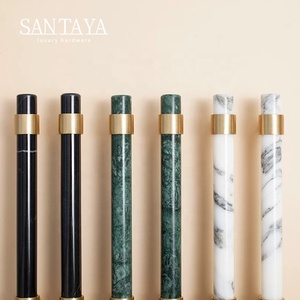 Santaya 拉丝黄铜拉手 厨房橱柜拉手 卧室衣柜抽屉把手 家具大理石拉手 - Product Image 1