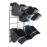 Pot de fleurs en plastique d'extérieur, support mural vertical pour jardin, plante vivante suspendue au mur