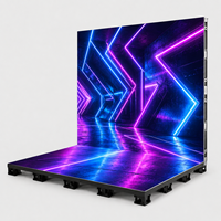 Écran LED portable programmable LEDTAO P3.91 pour intérieur, écran vidéo, tapis de danse LED interactif 3D activé
