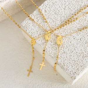 Rosario Religioso <span class=keywords><strong>de</strong></span> Acero Inoxidable Antideslustre, Artículos Religiosos Católicos, Collar con Colgante <span class=keywords><strong>de</strong></span> Cruz <span class=keywords><strong>para</strong></span> <span class=keywords><strong>Hombre</strong></span> - Product Image 4
