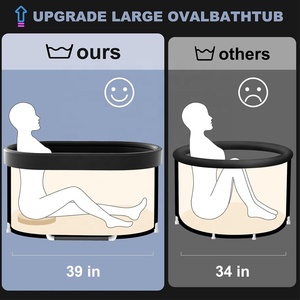 Bañera de Hielo Inflable Plegable Ovalada Grande Personalizada para Recuperación, Piscina de Inmersión Fría, Bañera de PVC con Logotipo - Product Image 2
