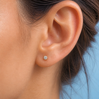 Piercings labret en titane ASTM F136 sans filetage, à enfiler, avec zircon cubique transparent et plaqué or, à dos plat, pour lèvre et oreilles, vente en gros de piercings corporels