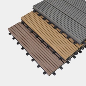 Dalles de terrasse WPC DIY de différentes couleurs, anti-corrosion, antioxydantes, pour <span class=keywords><strong>extérieur</strong></span>, en matériau <span class=keywords><strong>bois</strong></span>-plastique. - Product Image 2