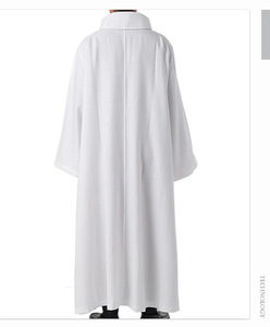 Túnica <span class=keywords><strong>de</strong></span> Sacerdote Blanca, Disfraces Medievales <span class=keywords><strong>de</strong></span> Cosplay, Trajes <span class=keywords><strong>de</strong></span> Fantasía para Halloween, Carnaval, Fiestas, Túnicas <span class=keywords><strong>de</strong></span> Clérigo, Iglesia Católica - Product Image 6
