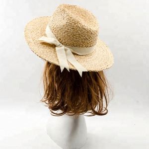 Women's Fashion Summer <b>Fedora</b> Hat Trendy Raffia <b>Straw</b> Wide Braid Handmade Beach Sunshade for Outdoor Travel Fishing Daily Casual - Product Image 5