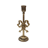 Porte-bougie vintage en métal avec décoration en nœud, chandelier de table pour mariage, décoration de fête à domicile