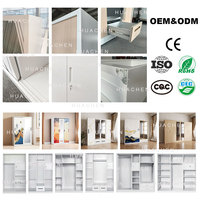 Armoire de chambre en acier avec miroir, armoire métallique domestique avec porte coulissante et tiroir, vente en gros d'usine