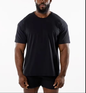 T-Shirt Sportiva da Uomo 95% Cotone 5% Spandex Vestibilità Oversize Stile Sportivo per Fitness e Muscoli in Forma - Product Image 2