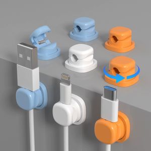 Accessoires de bureau et organiseurs de bureau, organiseur de câbles de charge, support de rangement, organisateur de câbles rotatif à 360°, clips pour câbles - Product Image 5