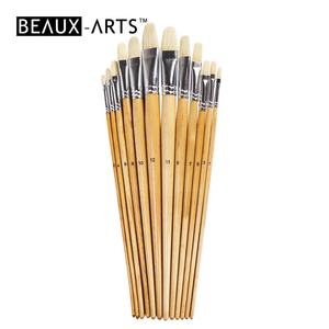 Ensemble de pinceaux à peinture pour artiste en poils de sanglier blanchis de Chungking, poils naturels - Product Image 2