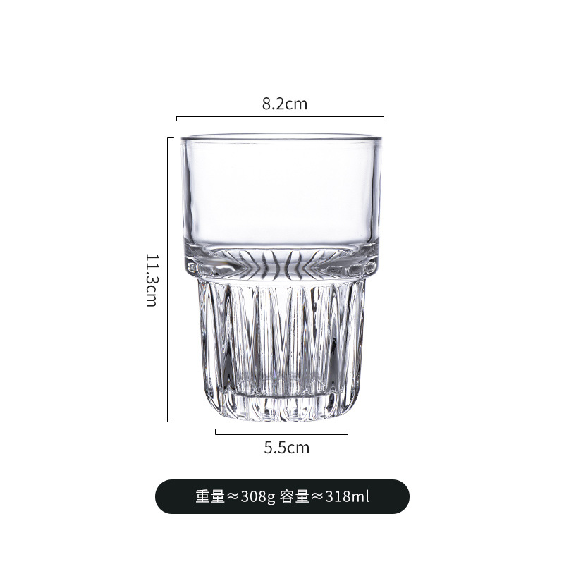 10oz Stackable thickened glass Nordic restaurant usd coffee water cup