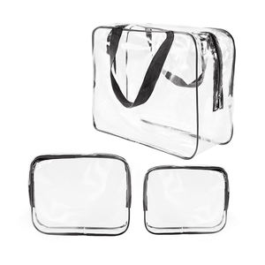 <span class=keywords><strong>Carry</strong></span> Op Luchthaven Draagbare Reizen Cosmetica Opslag Custom Logo Transparante Toilettas Pouch Helder Make Pvc Cosmetische Zak - Product Image 3
