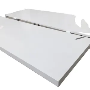 Pure White Quartz Countertop With Mitered Edge