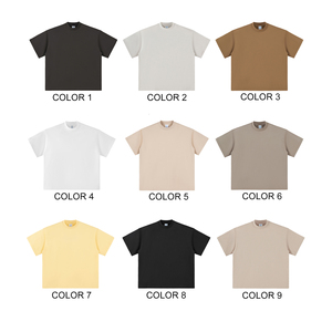 เสื้อยืดโอเวอร์ไซส์ผู้ชาย ผ้าฝ้าย 100% หนัก 250GSM พิมพ์ลายโลโก้ด้านหน้าด้วยเทคนิคซิลค์สกรีน แขนสั้น เป็นมิตรต่อสิ่งแวดล้อม ไซส์พลัส - Product Image 4