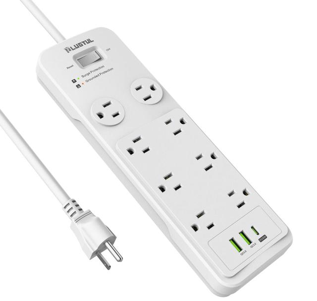 Smart Home Product Surge Protector Power Strip Fast Charge PD 20W 8 Outlet Power Strip