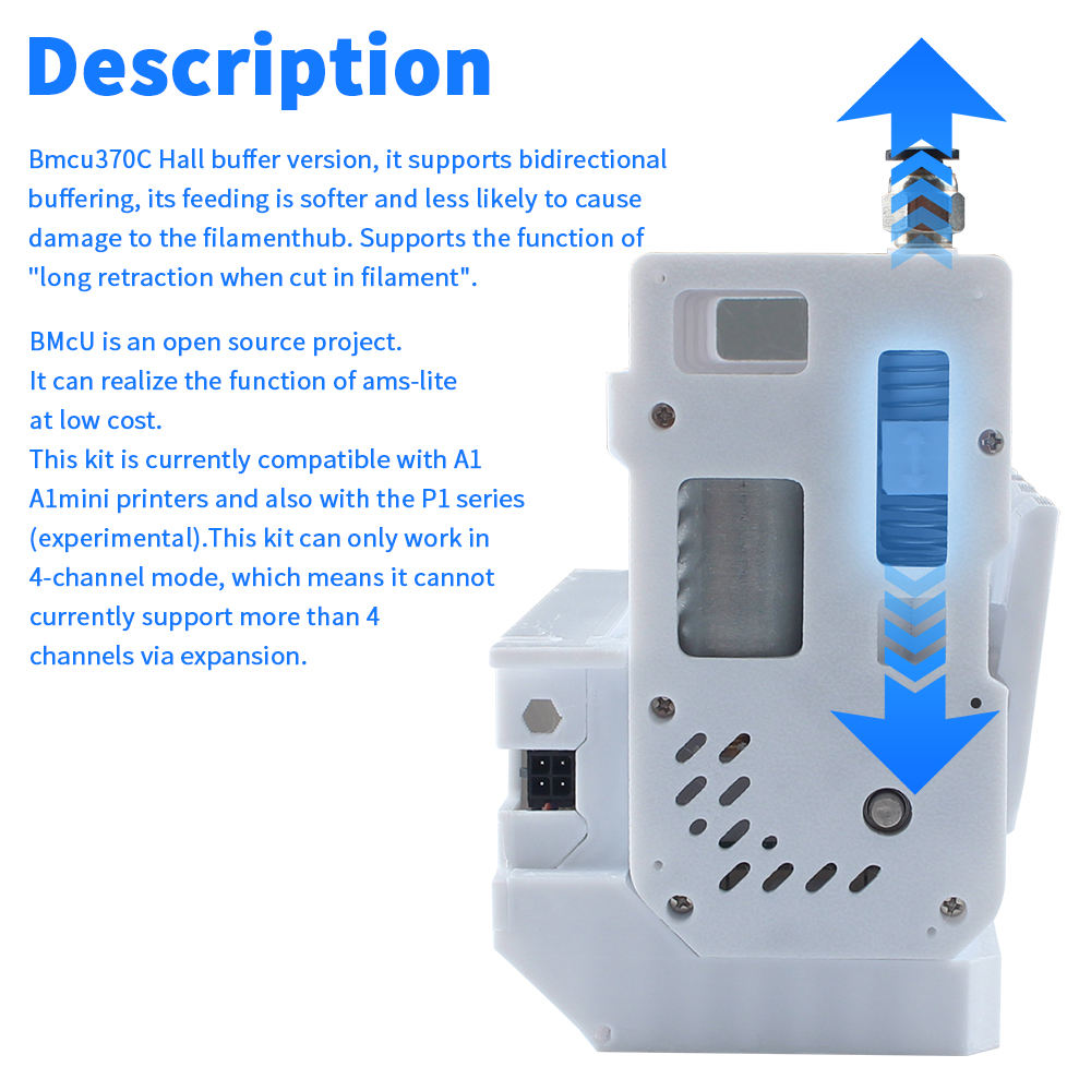 Bmcu 370C AMS Lite BMCU370C Auto Refill Farm for A1 A1 MINI 3D